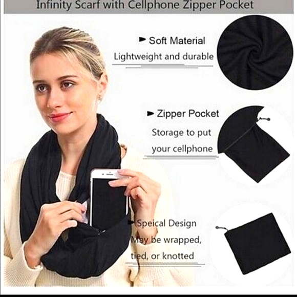 NWT - Beyond Yoga Black Infinity Scarf - Picture 2 of 4